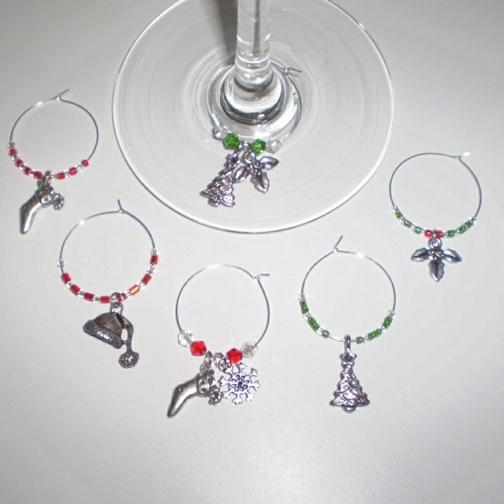 Charming Christmas Wine Charms